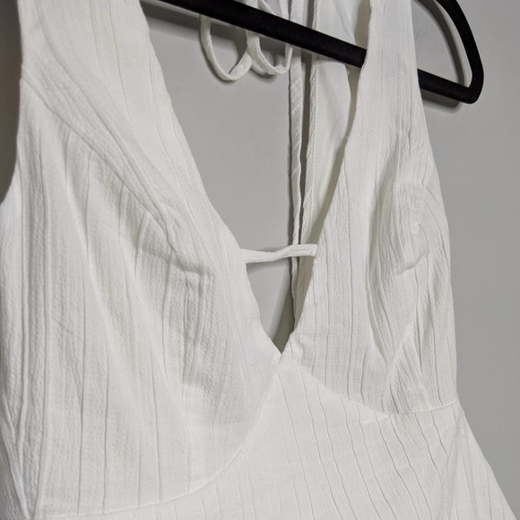 LULUS • By the Lake White Tiered Sleeveless Mini Dress Sz S - Picture 6 of 8